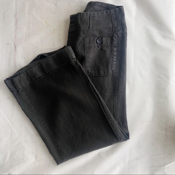 Banana Republic Factory Pants - [Banana Republic] linen gray wide leg pant 12